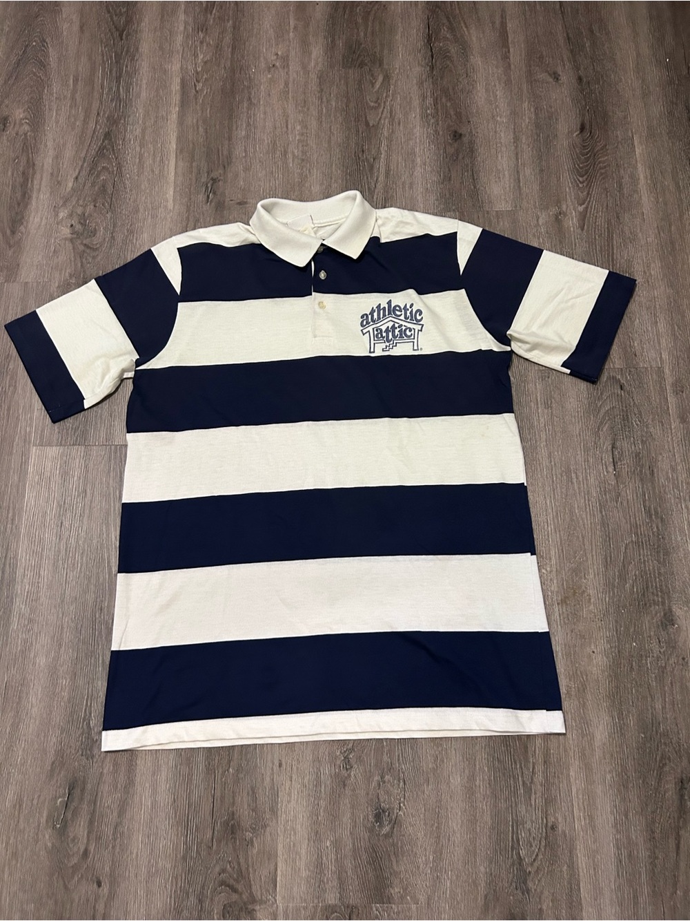 Athletic Attic 70s 80s Hartwell Sports VTG Polo Shirt Single Stitch Striped